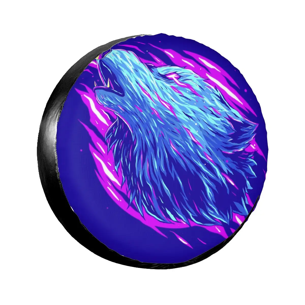 

Универсальный чехол для телефона, чехол для запасного колеса, чехол для хранения запасных шин из полиэстера, абстрактный волк