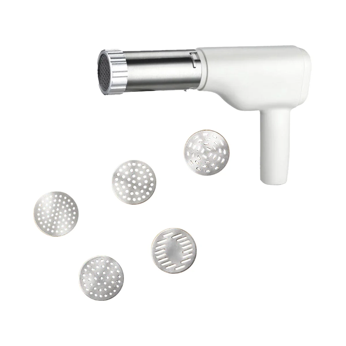 

Ручной аппарат для изготовления лапши, портативный Перезаряжаемый аппарат для лапши, Макарон Для 1-2 человек с 5 формочками, кухонный инструмент