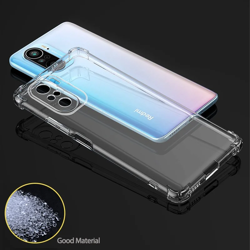 

airbag case for poco f3 soft clear shockproof silicone phone cases pocophone m3 pro 5g xiaomi poco x3 nfc cover poco-f3 case