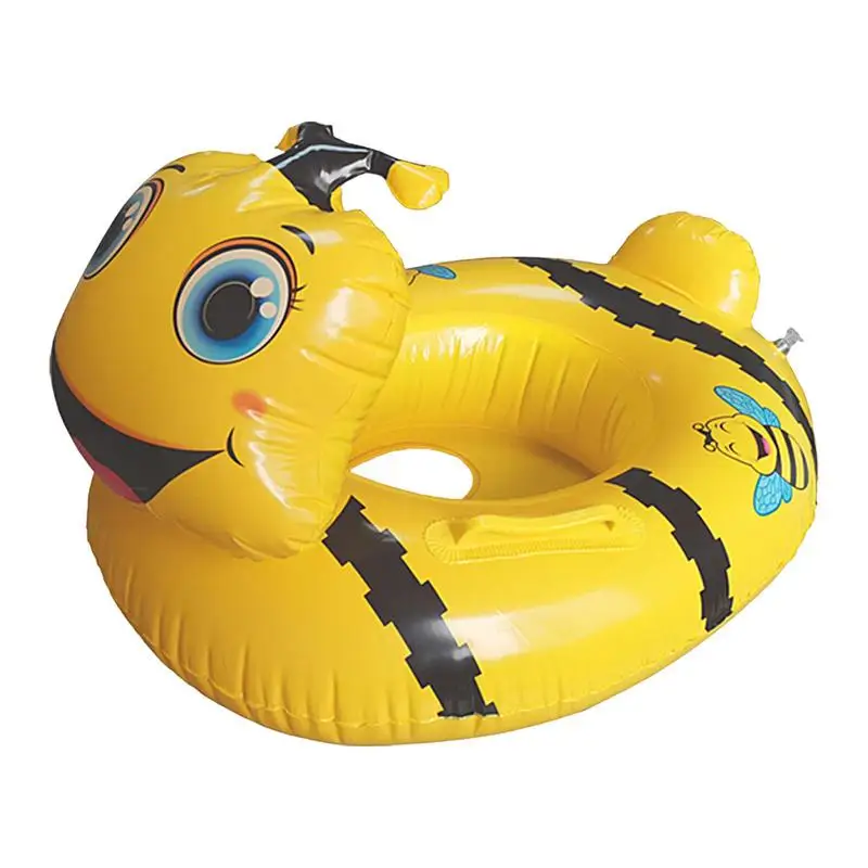 

Детское плавающее сиденье для купания, Надувное плавающее кольцо для младенцев, милые аксессуары для бассейна с Пчелой, круг с ручкой для де...