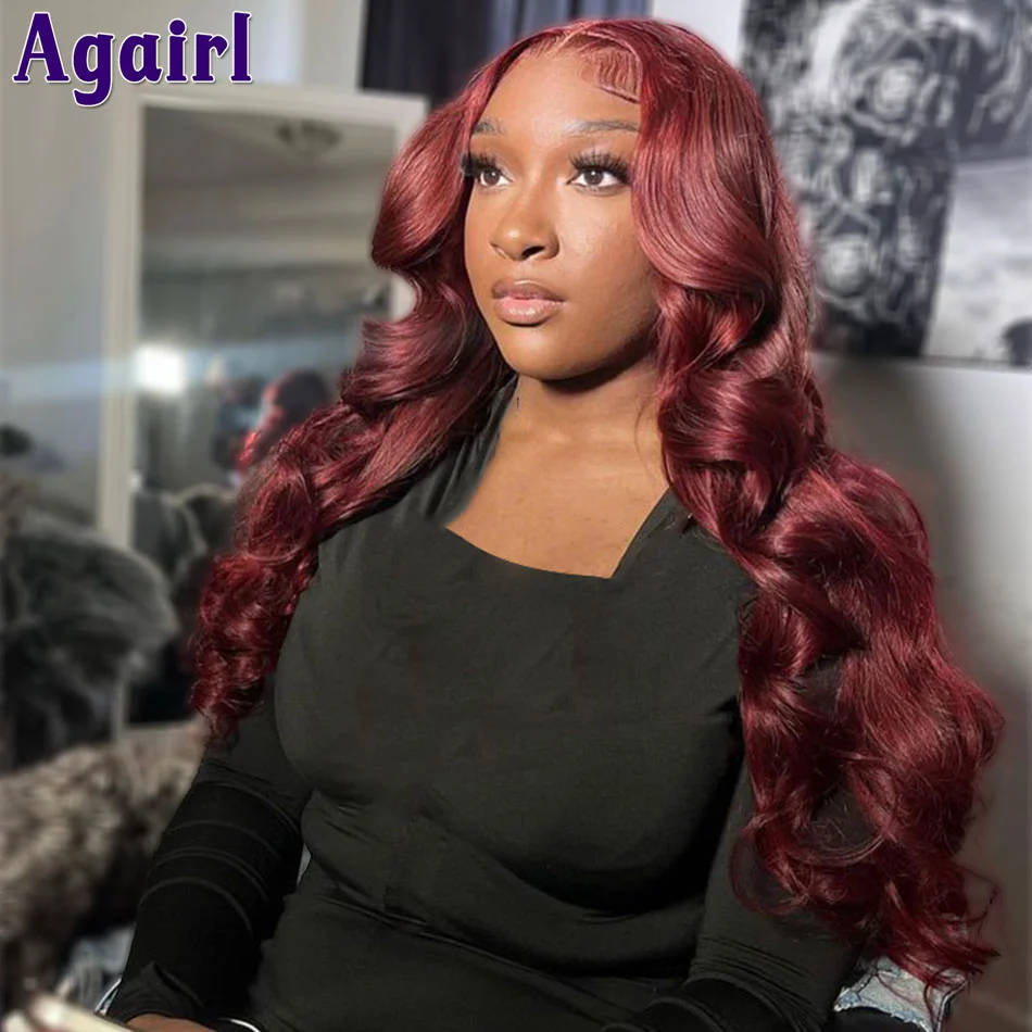 

Reddish Brown Colored Wavy 13x4 Glueless Human Hair Wigs Peruvian Virgin Body Wave 13x6 Lace Frontal Wig Pre Plucked Baby Hair