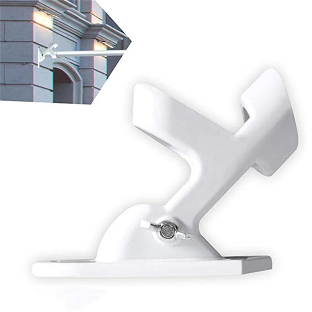 

Flag Pole Holder Mounting Bracket with Hardwares Made of Cast Metal Adjustable Wall Mount Flag Pole Angle Bracket Flag Holders