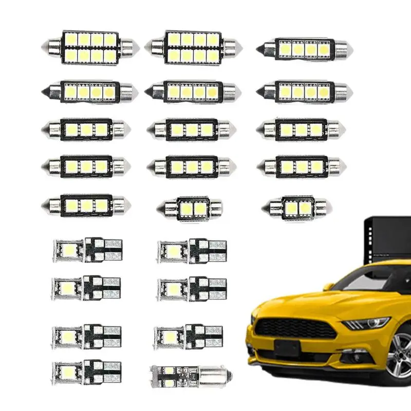 

Car Interior Light Bulbs 23pcs LED Auto Bulbs 1.2-2.5W DC 12V 60-130Lm Super Bright Auto Parts Light Bulbs For Trunk Light