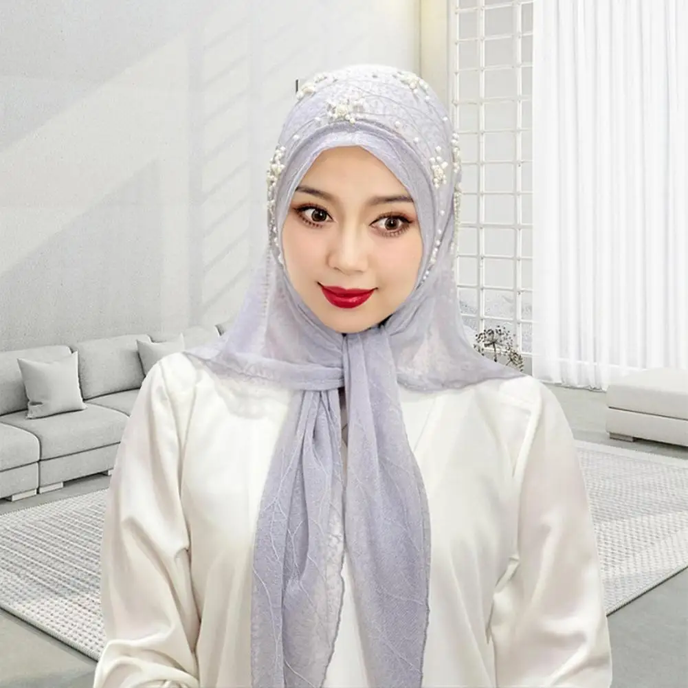 

Beautiful Lady Head Wrap Breathable Head Decoration Washable Lady Headscarf Block Dust One Size Lady Beanie Hair Accessories