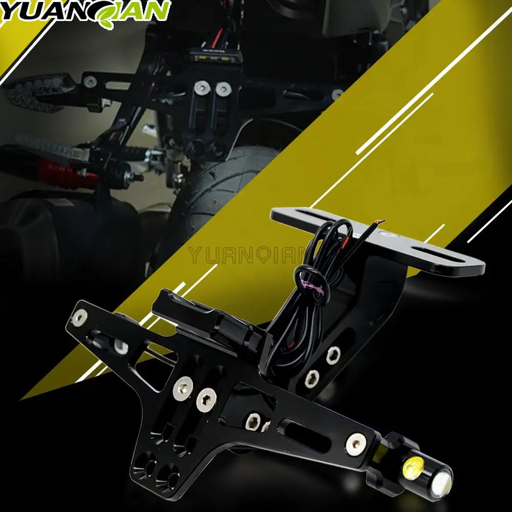 

GSR 400 Motorcycle CNC Aluminum Rear License Plate Mount Holder with LED Light For SUZUKI GSR400 2008 2009 2010 2011 2012