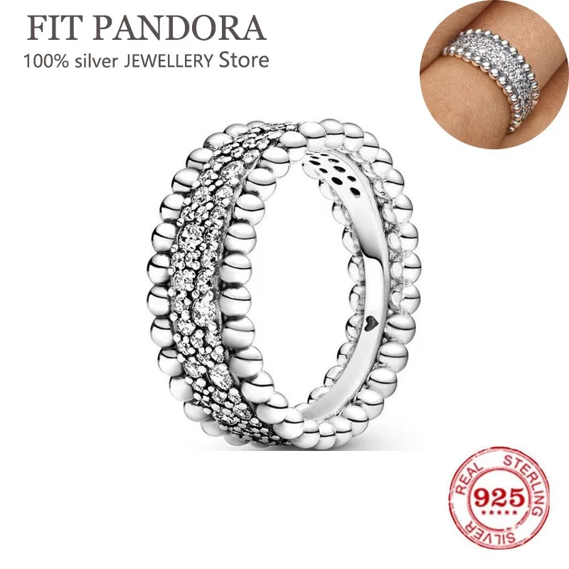 hot sale s925 sterling silver closely inlaid three ring snake bone chain pattern pan ring for women brand jewelry anniversary free global shipping