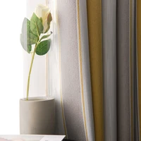 nordic curtains for living dining room bedroom custom modern minimalist jacquard stitching contrasting vertical stripes window