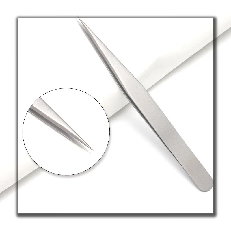 

Quality False Eyelash Extension Tweezers Stainless Steel Non-magnetic Antistatic Eyelashes Tweezers Lashes