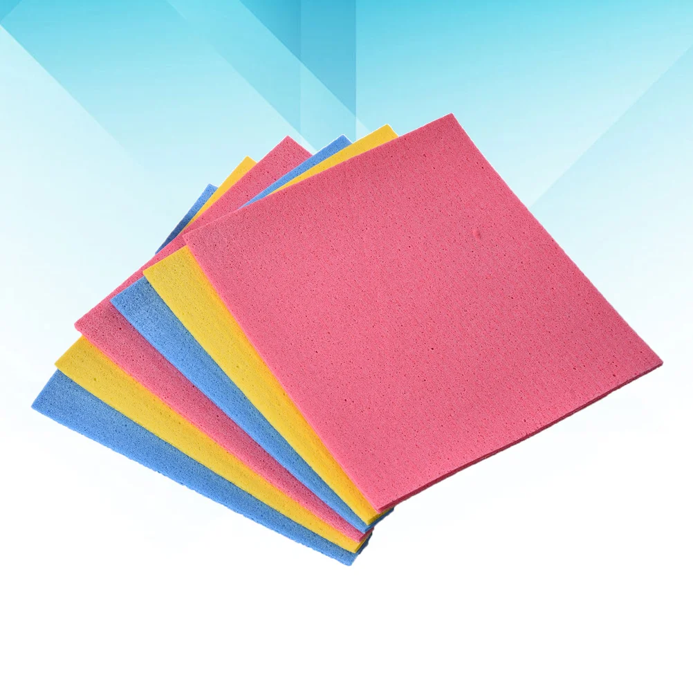 

Dish Kitchen Cleaningtowels Towel Cloth Washing Reusable Cloths Clothes Dishes Rags Paper Essentials Dishcloths Cellulose Sponge