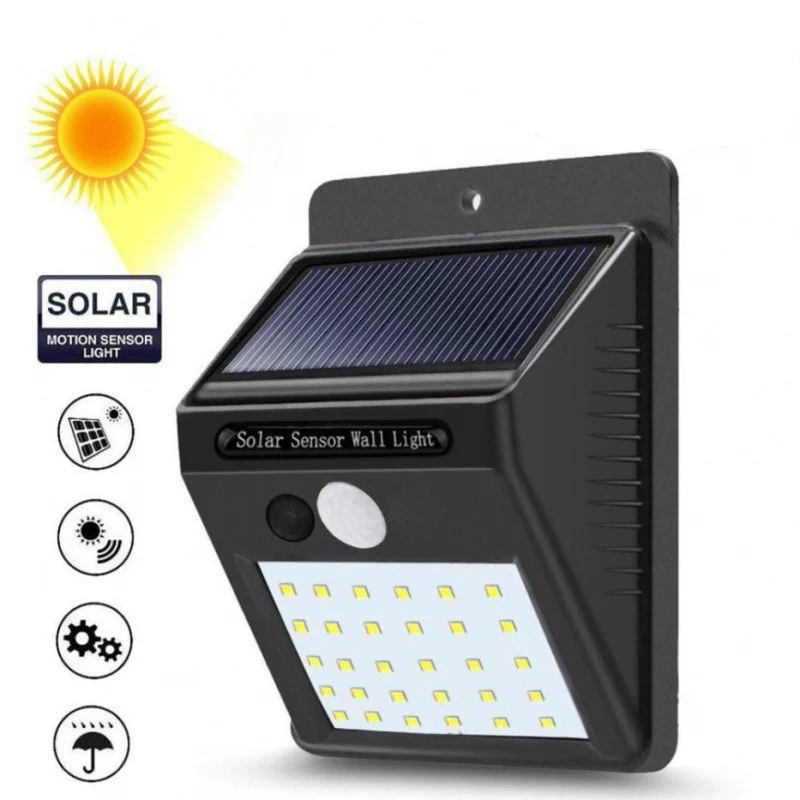 Solar LED Light Outdoor Light PIR Motion Sensor LED Wall Light Wall Light Waterproof Solar for Outdoor Lighting Street Light