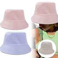 double sided wearing cap solid color bucket hat men women sun hat reversible fisherman hat summer panama cap sun fishing
