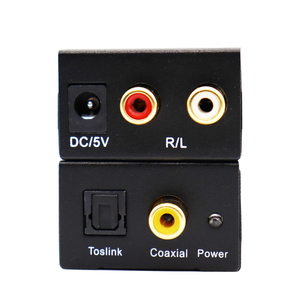 Digital to Analog Audio Converter Optical Fiber Coaxial Signal to Analog DAC Spdif Stereo 3.5MM Jack 2*RCA Amplifier Decoder enlarge