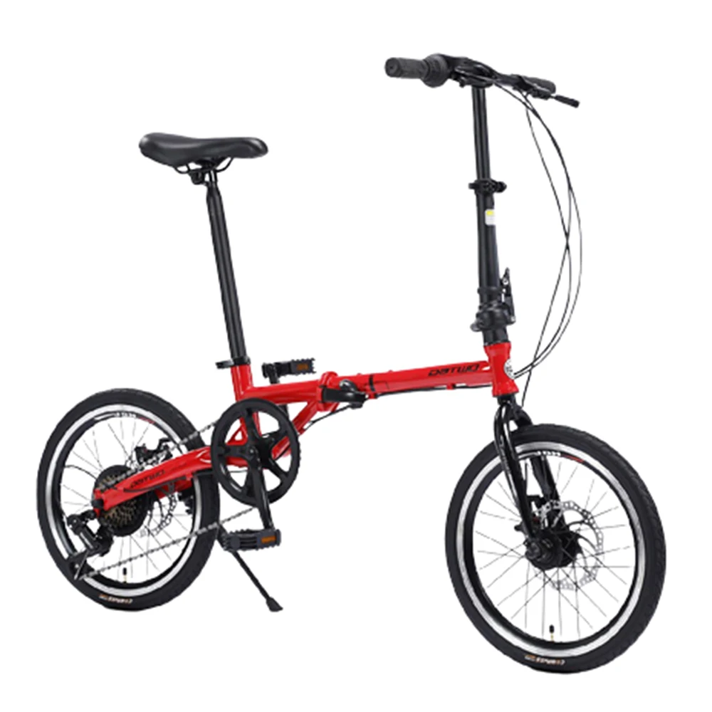

Folding Bicycle for Men and Women, Road Bike, Commuting Yan Zhigao, 7 Speed, Multifunctional Disc Brake, Ultralight, 16 in