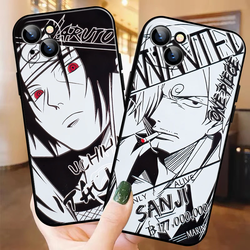 

NARUTO Anime For Apple iPhone 13 12 11 Pro 12 13 Mini X XR XS Max SE 5 6 6s 7 8 Plus Phone Case Carcasa Liquid Silicon Funda