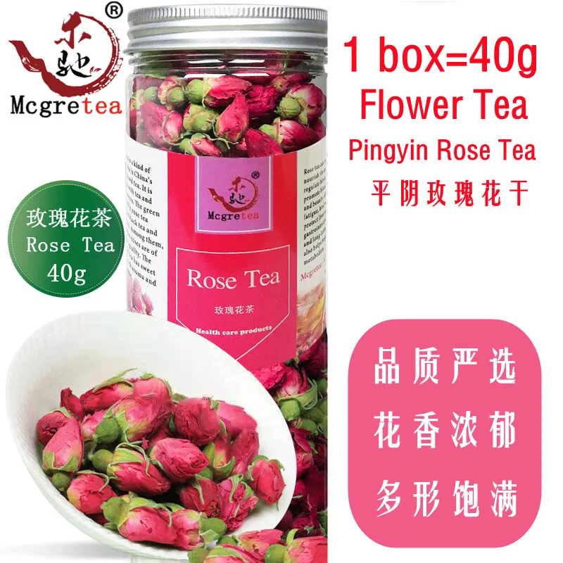 

Mcgretea 40g-80g 2022 Flower Tea Rose Tea Dried Roses Pingyin Roses Edible Rose Flower Tea Fresh Natural Buds Bulk No Teapot