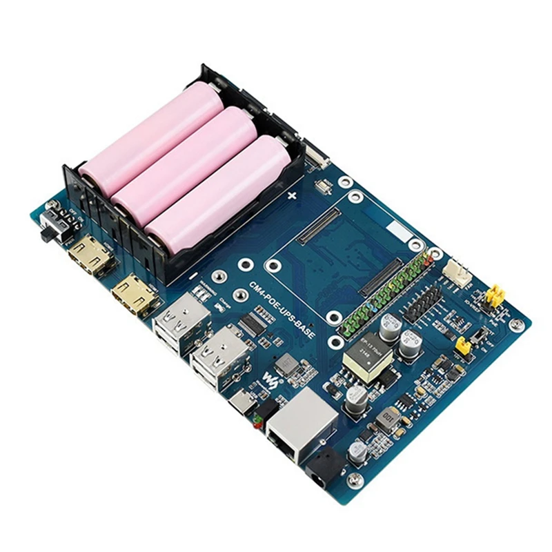 

For Raspberry CM4 Poe UPS Uninterruptible Power Supply Expansion Board Gigabit Network Four Way Usbfor Compute Module 4