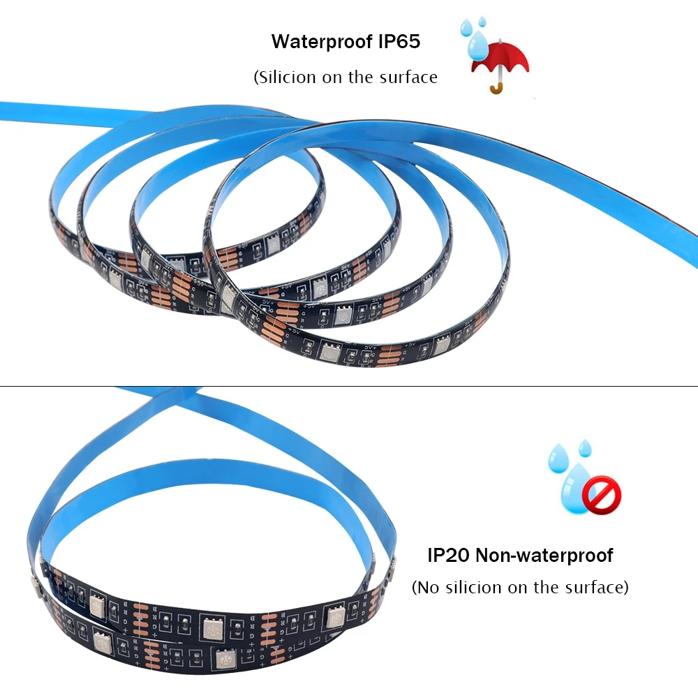 3AA Батарейный блок RGB Светодиодная лента DC5V 5050 30 светодиодов/м Bluetooth Пульт