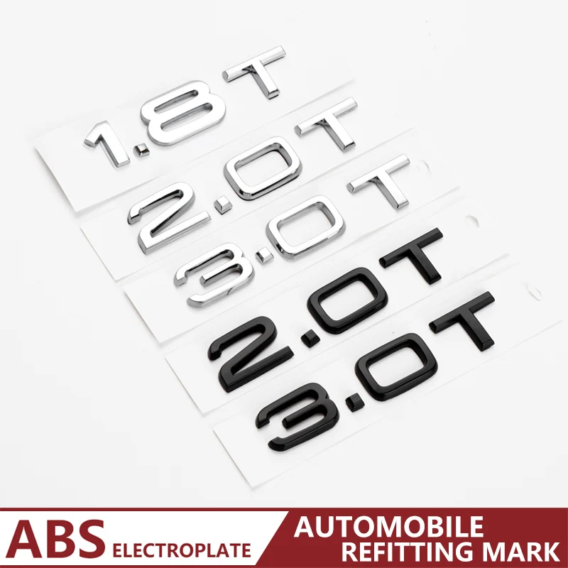 

3d ABS буквы автомобильный Стайлинг значок заднего багажника 1,8 T 2,0 T 3,0 T эмблема логотип для Audi A3 A4 A5 A6 A7 A8 Q2 Q3 Q5 Q7 Q8 автомобильные аксессуары