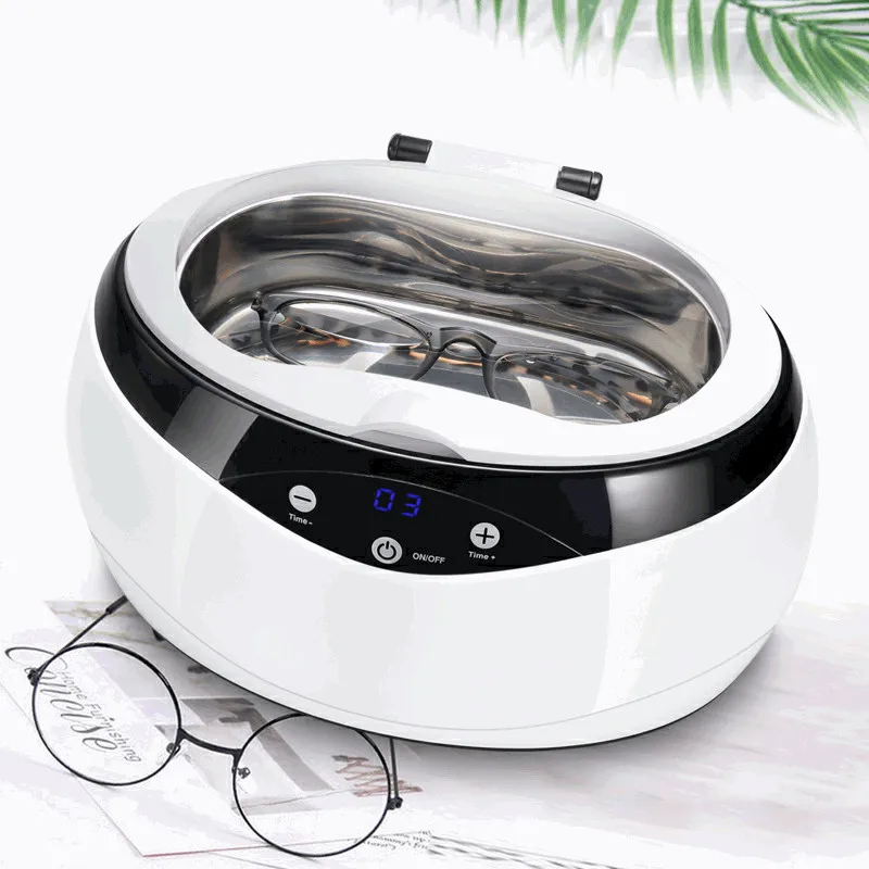 

600ml Ultrasonic Cleaner Bath Timer for Jewelry Parts Glasses Manicure Stones Cutters Dental Razor Brush Ultrasound Sonic