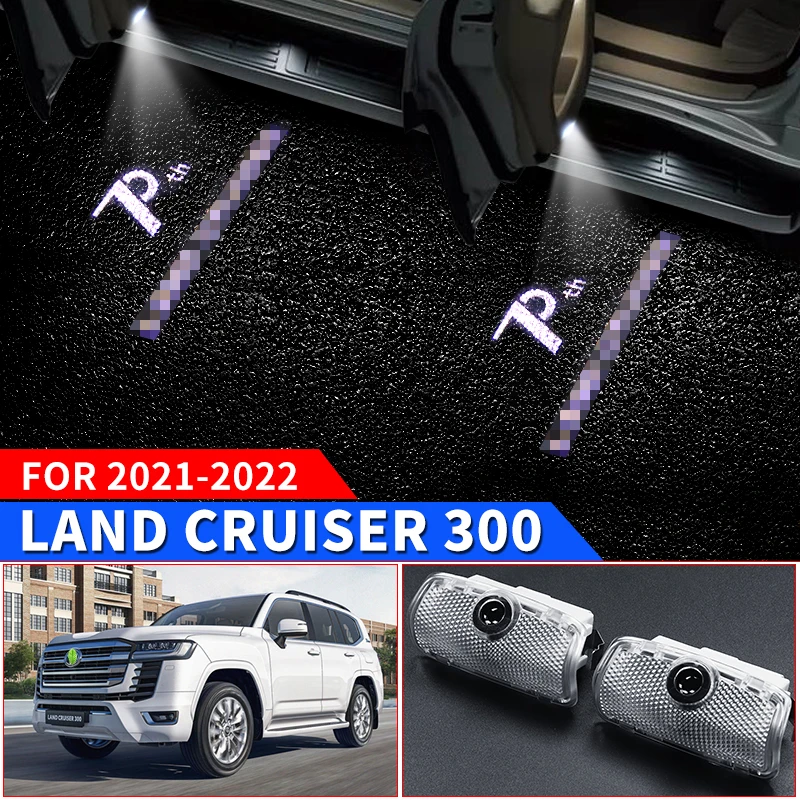 

2021 2022 Land Cruiser 300 Lc300 70Th Anniversary Logo Projection Lamp Car Door Decoration Pedal Light Modification Accessories