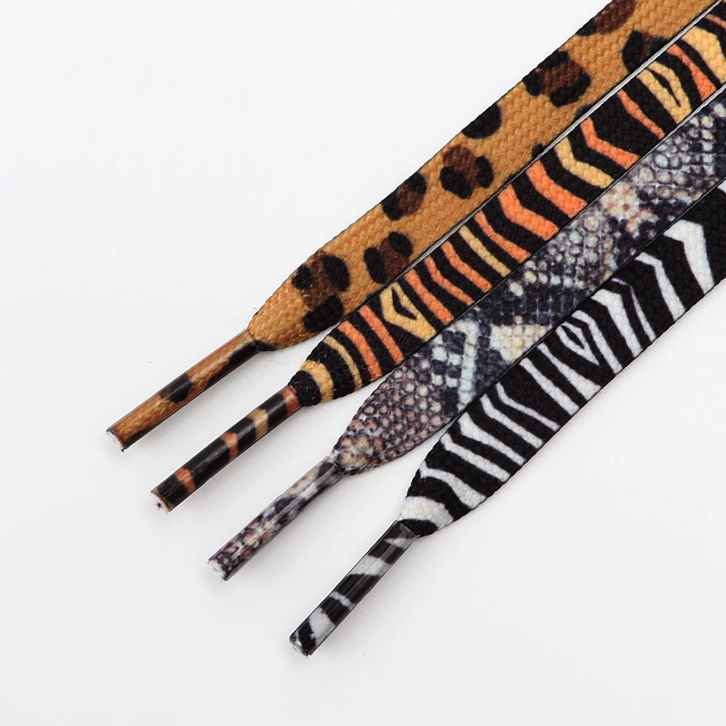 

Leopard Zebra Tiger Snake Shoelaces Flat Shoe Laces for Sneakers Animal Pattern Print Shoelace Women Man Luxurious Shoestrings