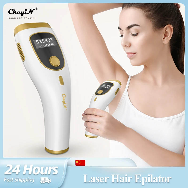 CkeyiN 990000 Flashes IPL Electric Laser Epilator Parmanent Body Hair Remover for Ladies Quartz High Energy Laser Hair Removal