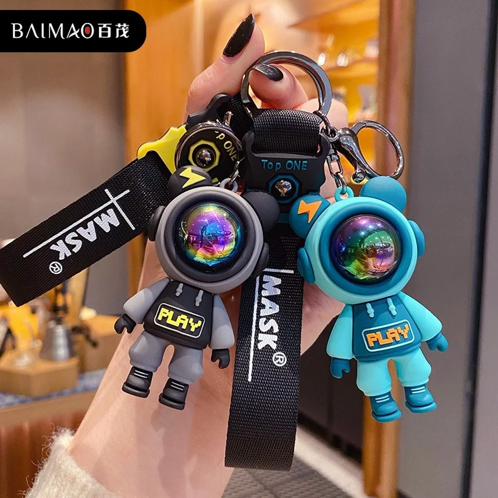 

Новинка креативный крутой брелок для ключей с мишкой-молнией для мужчин и женщин трендовый изысканный модный брелок для ключей от машины Ма...