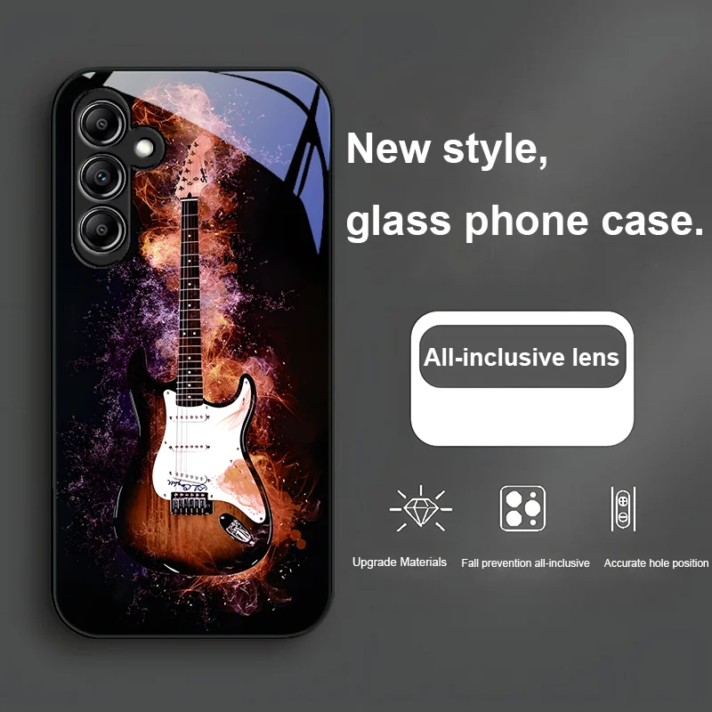 Гитарный инструмент белый для Samsung Galaxy A01 02 03 Core A04 A14 4G A13 54 34 31 20 25 23 22 5G S21 Ultra S20