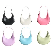 half moon underarm bags for women 100 genuine leather solid color handbag 2022 fashion casual one shoulder bags girls purse