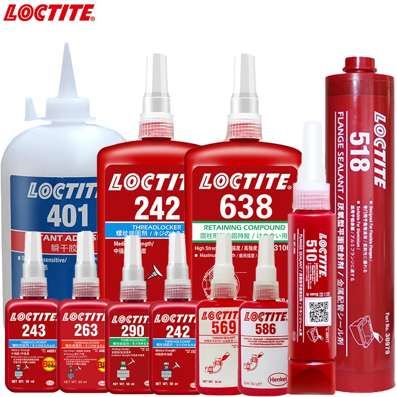 

Loctite 401 406 460 243 242 263 290 Screw Glue 638 648 680 Adhesive 510 518 515 574 Flange 567 565 577 572 542 586 569 Sealant