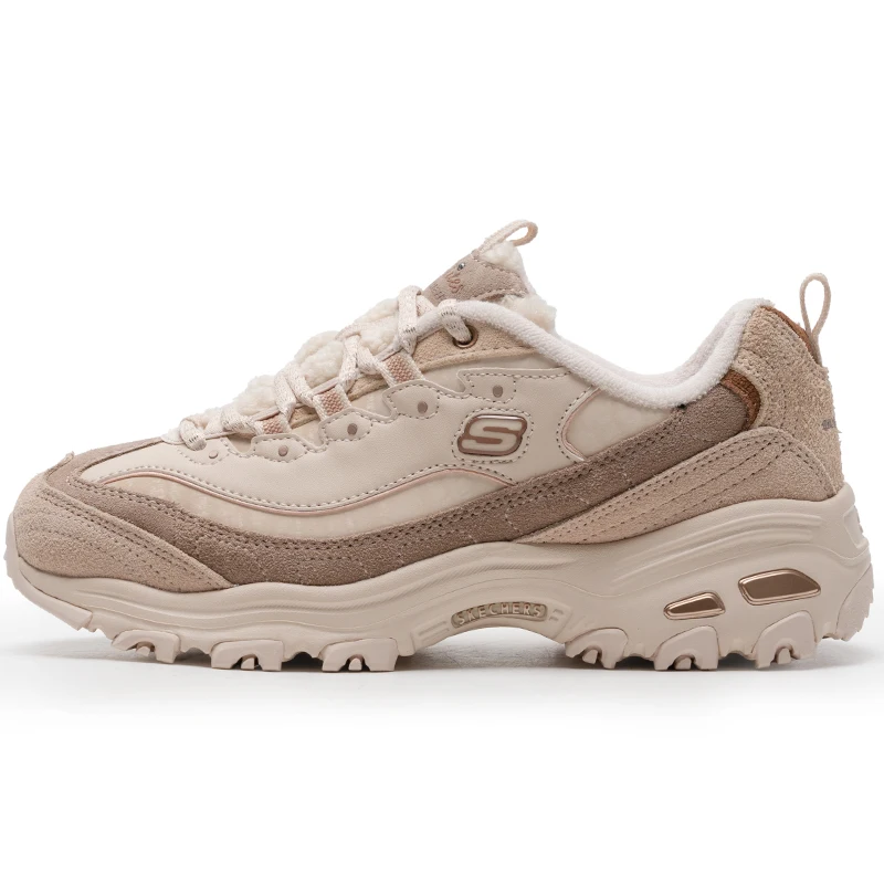 Skedge Official Website Women's Shoes Autumn and Winter New Fleece-lined Warm Sneaker Dad Casual Thick Bottom D'L...