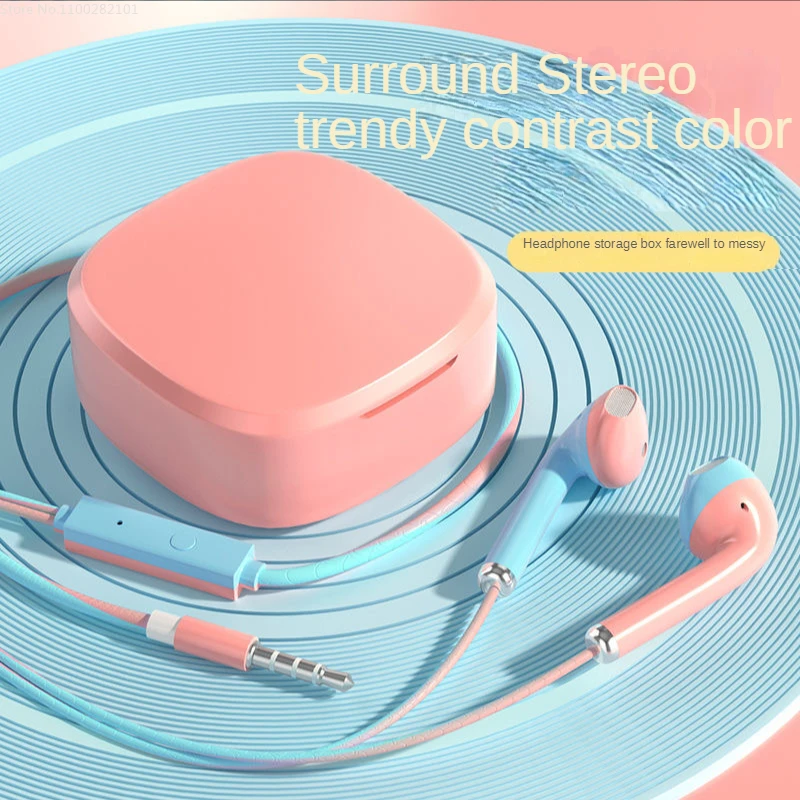 

3.5mm Wired Earbuds HiFi Fashion Sports Earphone Bass Stereo Music Headset with Microphone for Mobile Phone Computer Laptop A