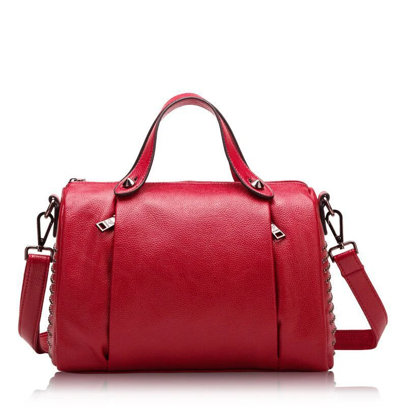 

Новинка 2022, модная женская сумка с заклепками, женская сумка через плечо из натуральной кожи, женские брендовые роскошные сумки через плечо из натуральной кожи