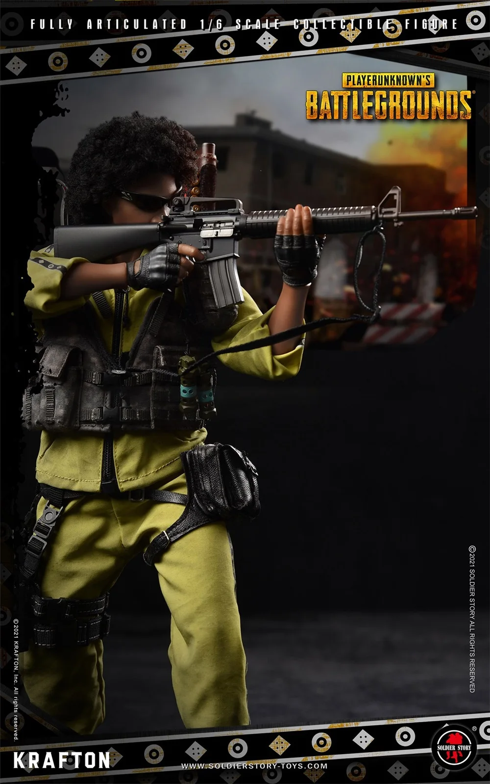 SOLDIERSTORY SSG-003 1/6 Победитель батальона PUBG, чтобы стать курицей в войне с оружием M16A4, клипы которого не могут стрелять для фигурки действия.