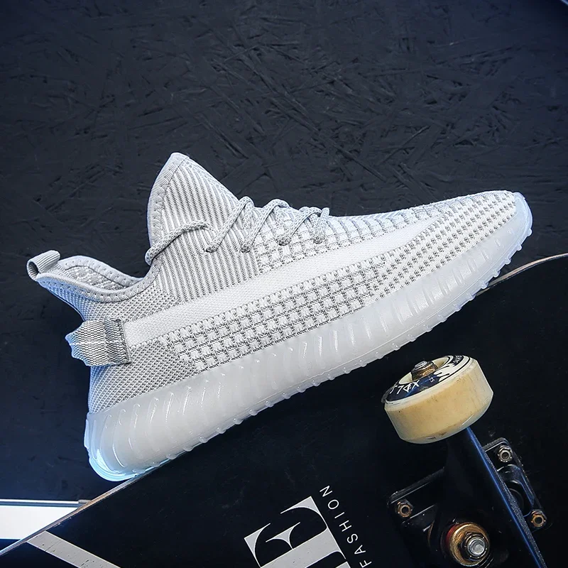 

Men's Shoes Men's Casual Shoes Tenis Masculino Flying Woven Breathable Mesh Shoes Male Sneakers