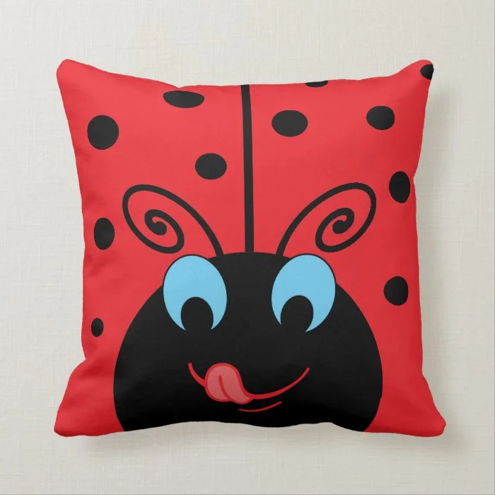

Ladybug Throw Pillow Cover