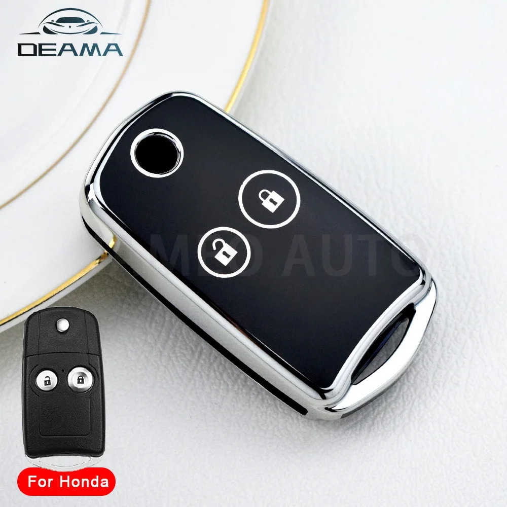 Для Honda Civic Fit Accord CRV HRV Jazz Odyssey Acura TL TSX ZDX RSX CRZ 2 3-кнопочный чехол из ТПУ для