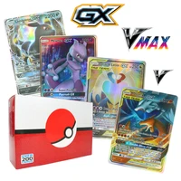 pokemon paper card english 20 300pcs tag team mega pikachu charizard mewtwo vmax gx ex game battle trading hobbies collection