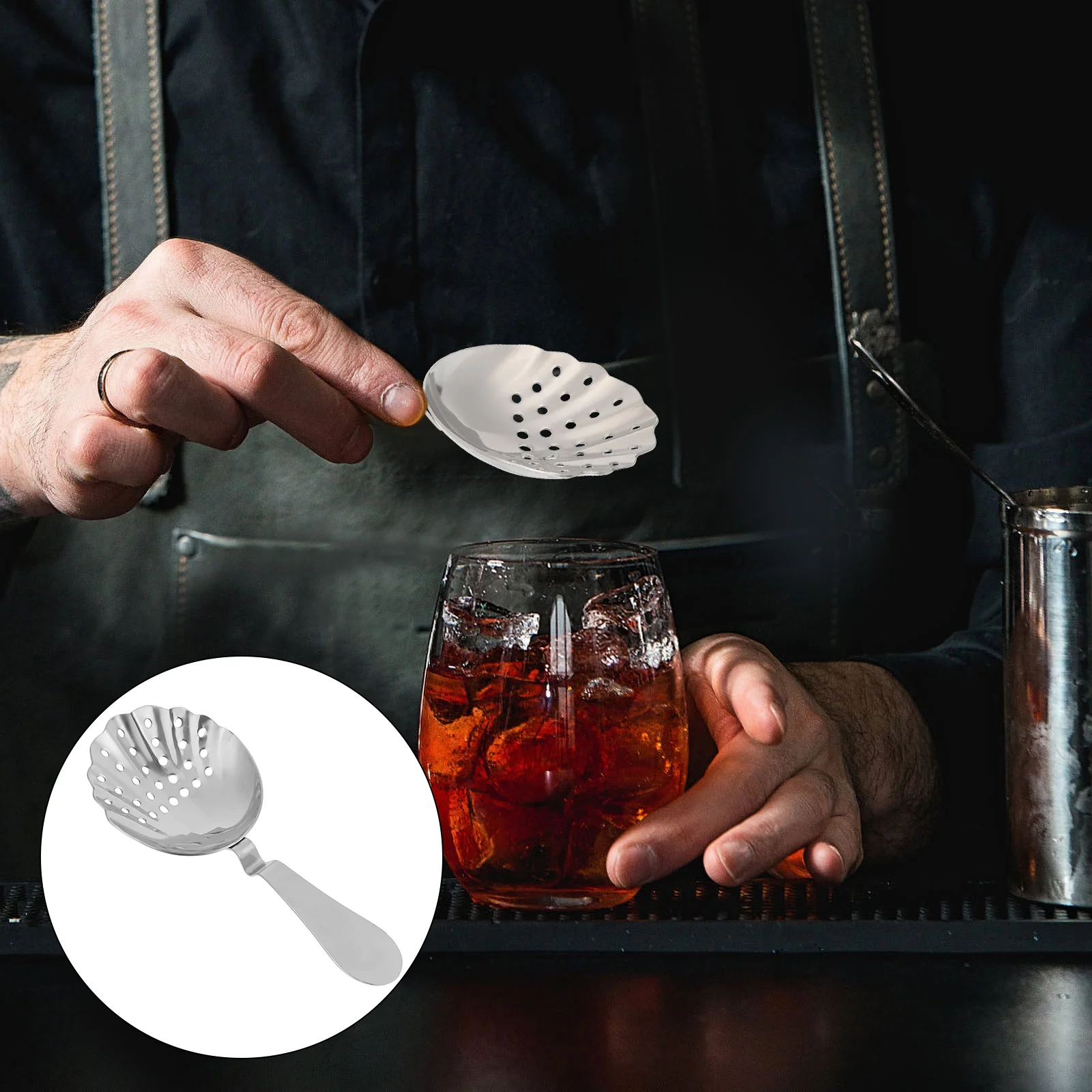 

Strainer Cocktail Bar Bartender Julep Martini Stainless Steel Drink Spring Hawthorn Hawthorne Professional Spoon Strainers