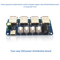 power expansion module button control dc 5v power supply 4 way usb distribution board power supply hub dc2 1 type c female seat