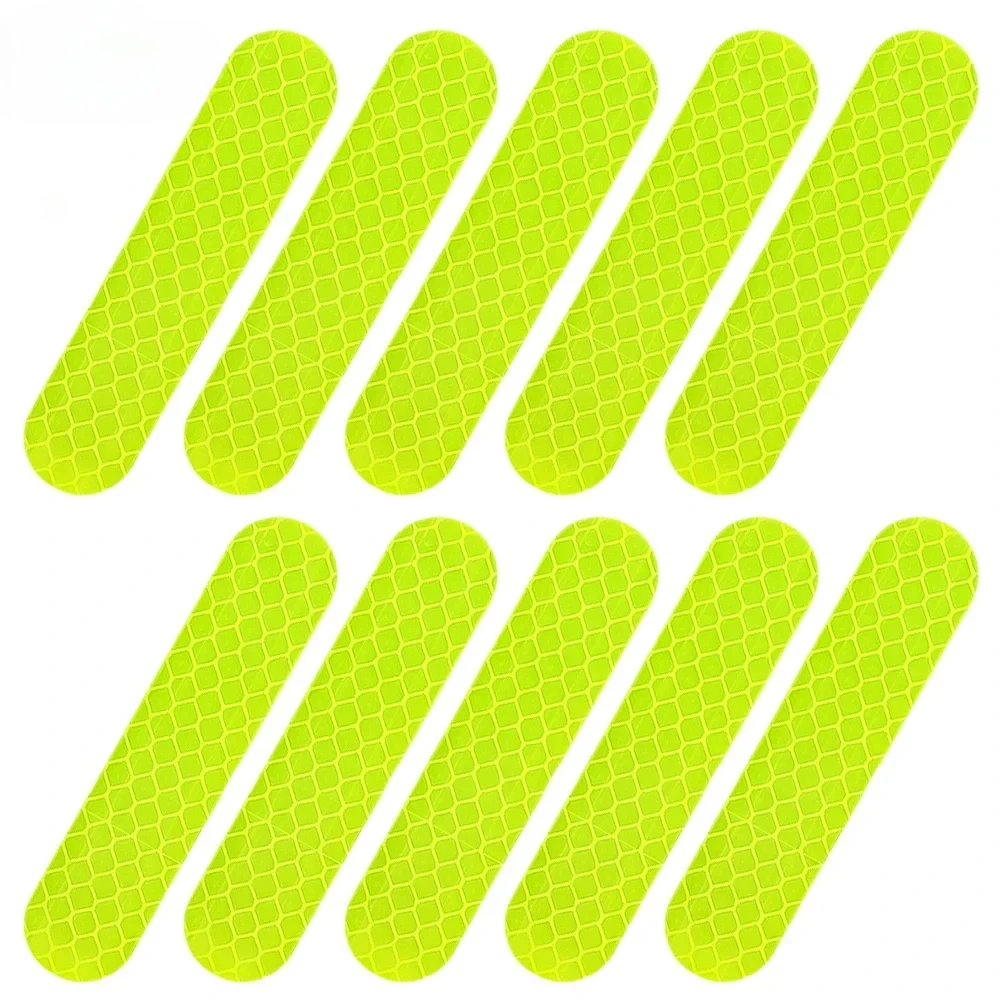 

10 шт. универсальные предупреждающие светоотражающие наклейки для автомобиля, отражающие все источники света, наклейки на мотоциклетный шлем, автозапчасти