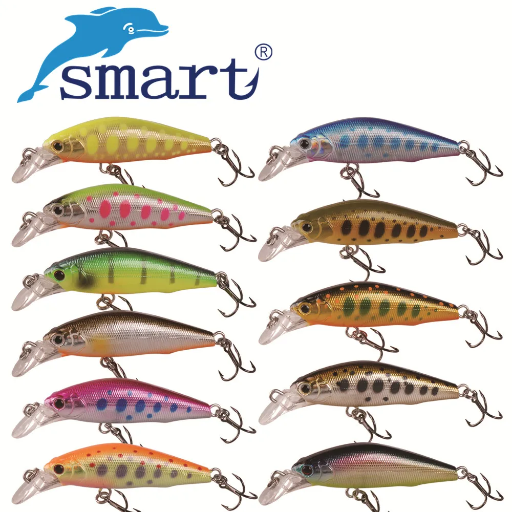 

SMART Sinking Minnow Bait 42mm 3.66g VMC Hooks Fishing Lure Fake Fish Isca Artificial Para Pesca Leurre Peche Fishing Wobblers