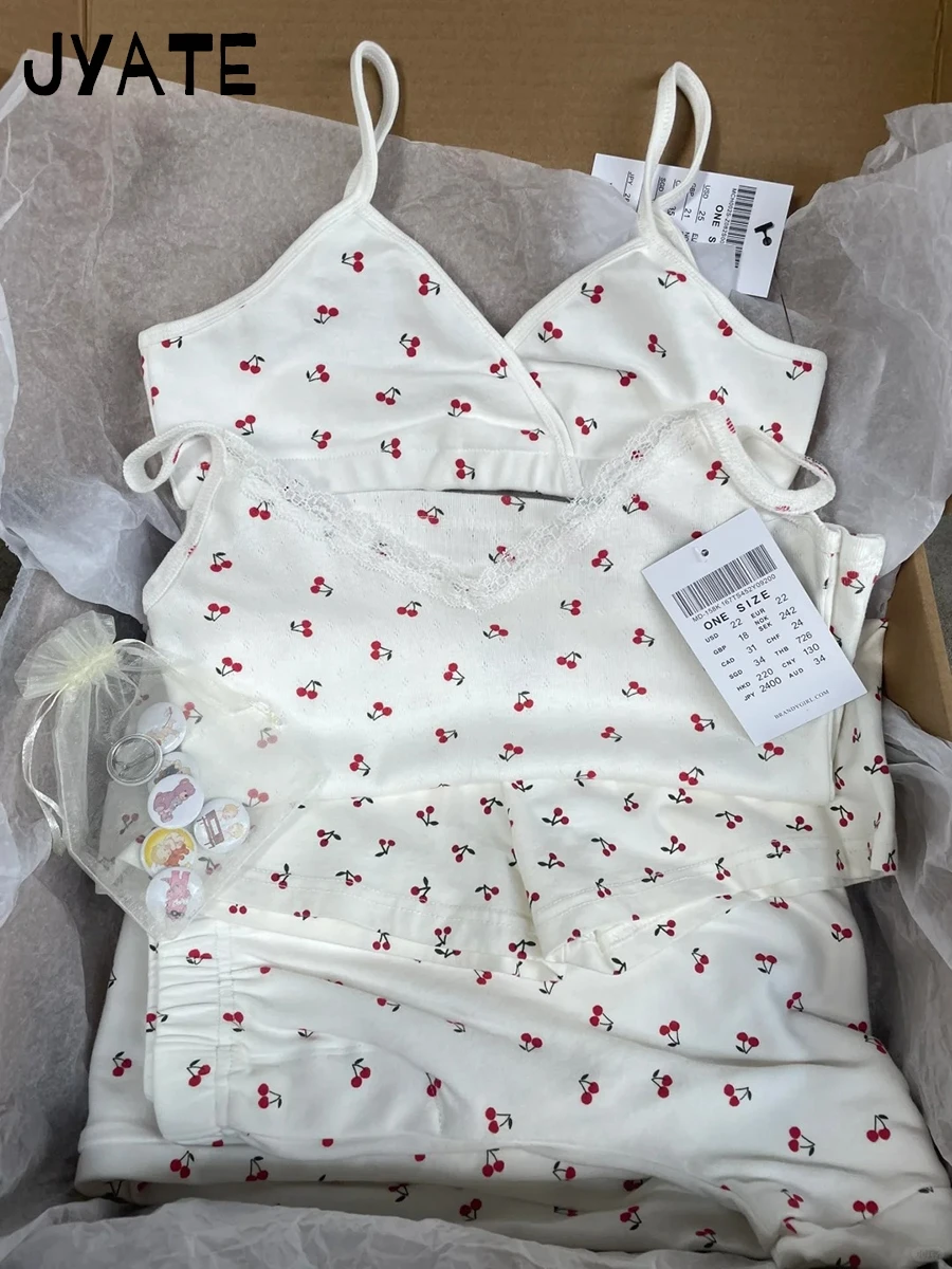 Бюстгальтер с принтом вишни шорты новинка сексуальные хлопковые тонкие