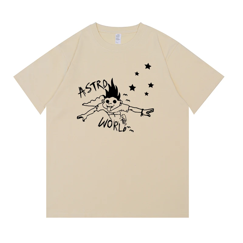 

New Fashion Hip Hop T Shirt Men Women Travis Scotts ASTROWORLD Harajuku T-Shirts WISH YOU WERE HERE Letter Print Tees Tops