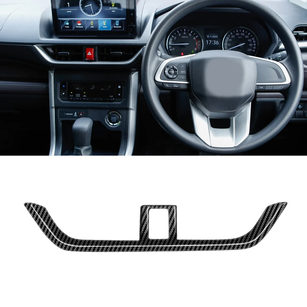 Для Toyota Veloz Avanza 2022 + карбоновая рамка для автомобильного центрального