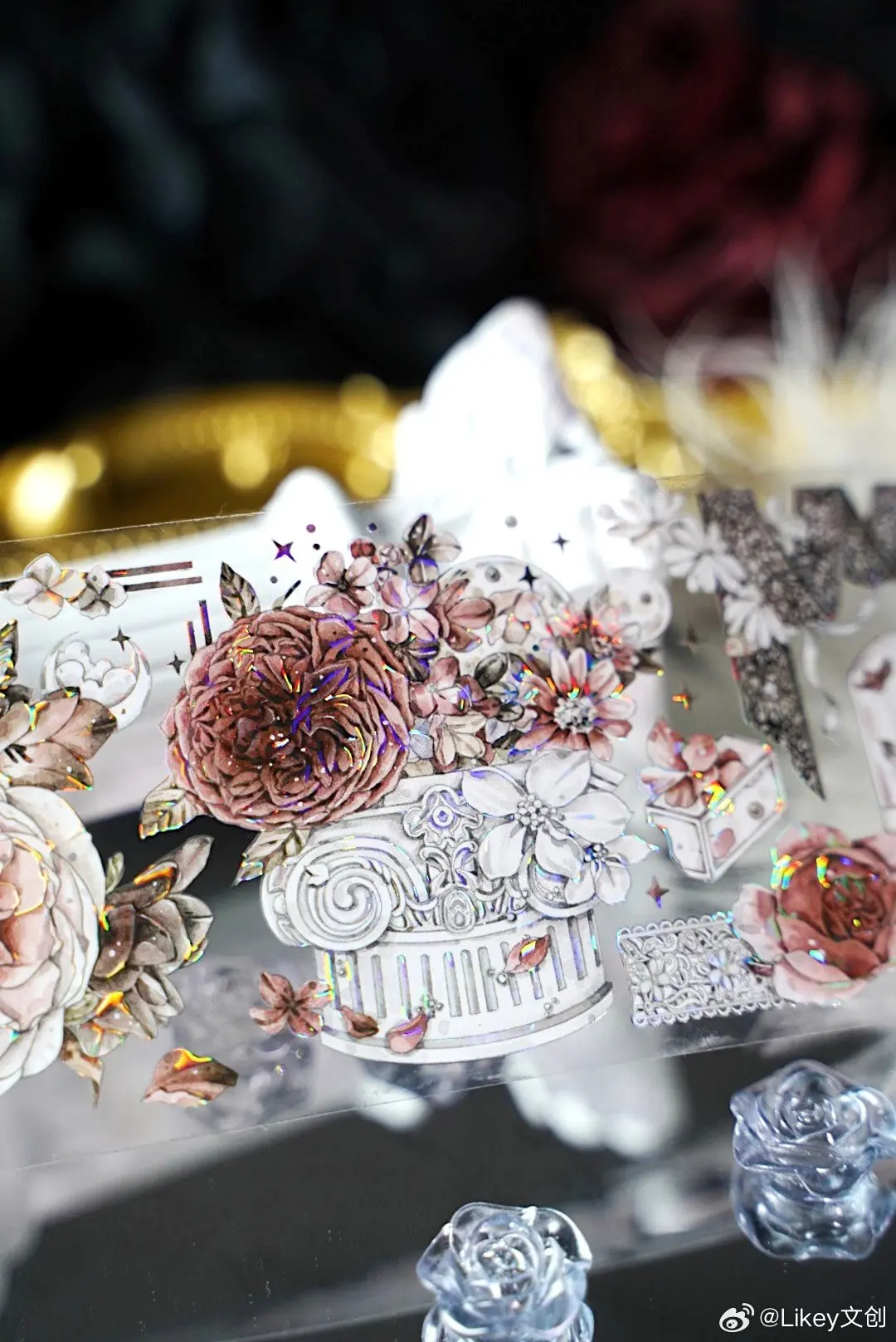 

1 Loop Wine Red Shiny Weixun PET Tape