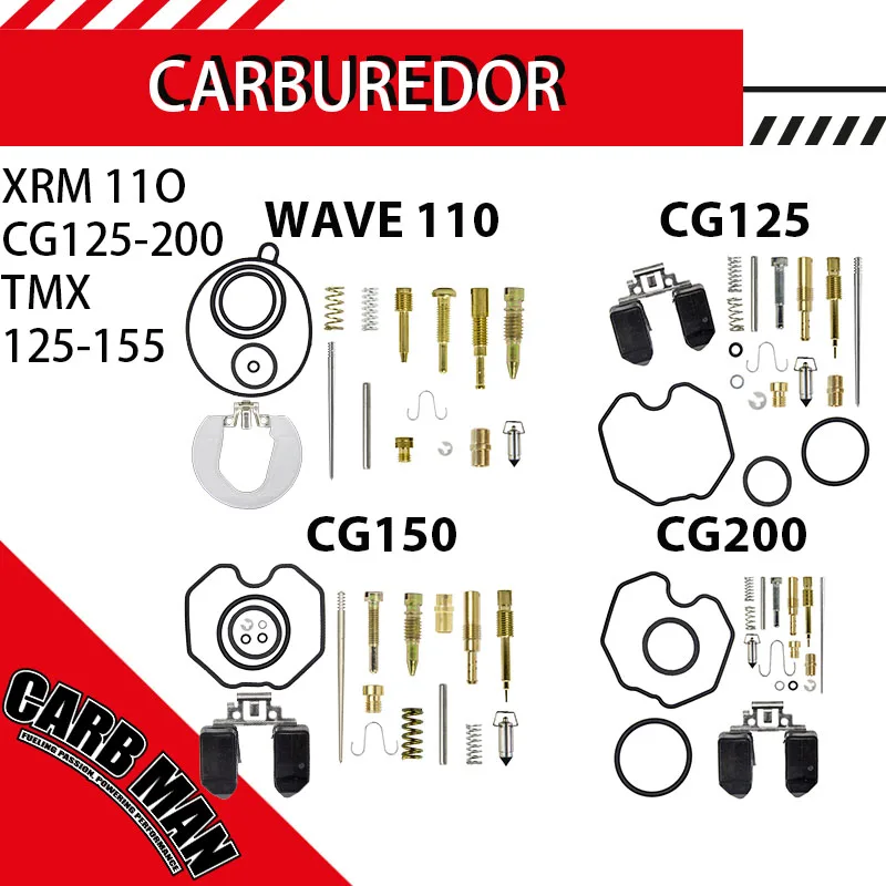 Фото Ремкомплект карбюратора для KEIHIN Honda XRM100 WAVE100 CG125 CG150 CG200 PZ19 PZ26 PZ27 PZ30 125cc 150cc 200cc для квадроциклов и мотоциклов (ATV, DirtBike) №1