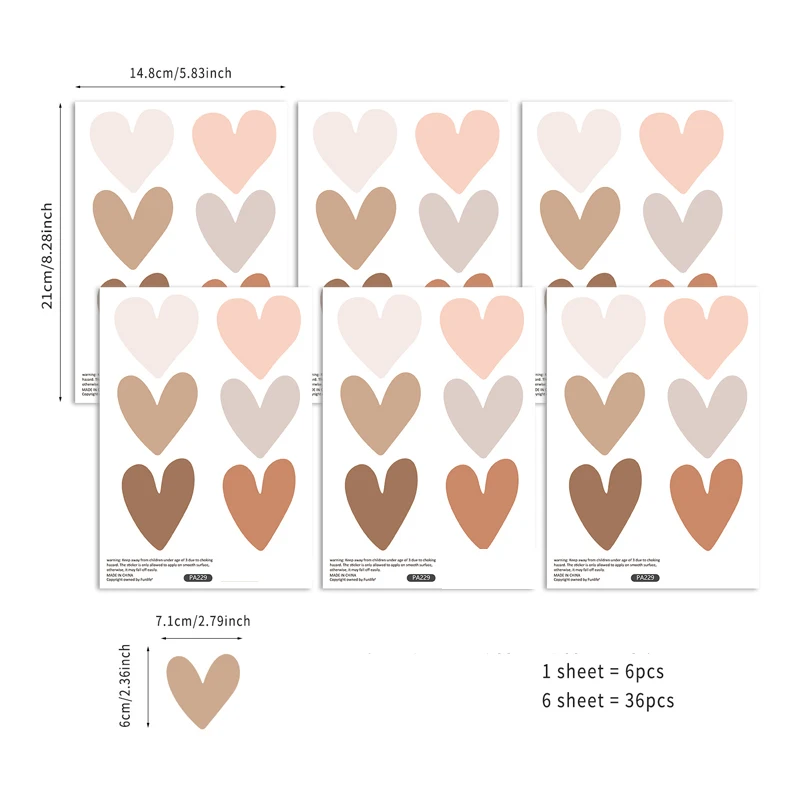 Настенные наклейки Boho Hearts для детской комнаты