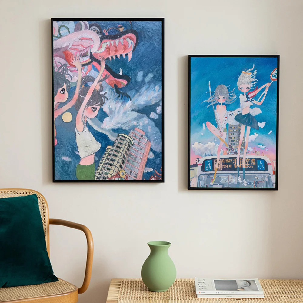 Aya Takano винтажные постеры липкие ретро наклейки из крафт-бумаги DIY комната бар кафе