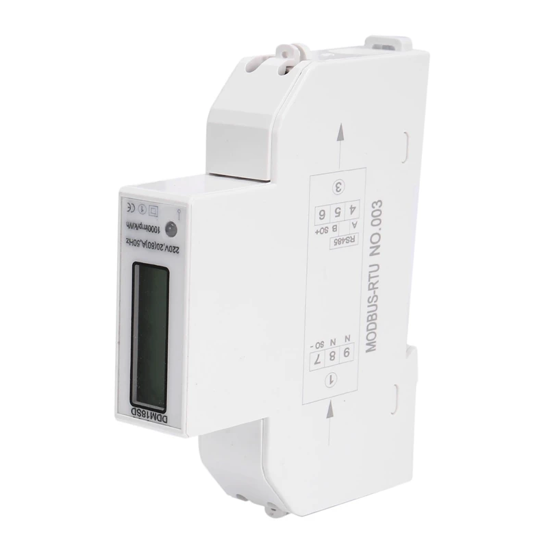 

Multifunctional Digital Wattmeter Voltmeter Ammeter LCD Backlight Display DIN Rail KWH Meter 220V 20-80A